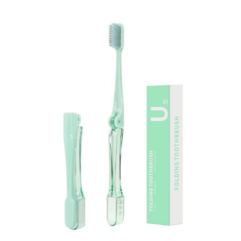 外出攜帶 U型折疊收納 矯正專用 牙套專用 超軟毛牙刷一支-圖片-2