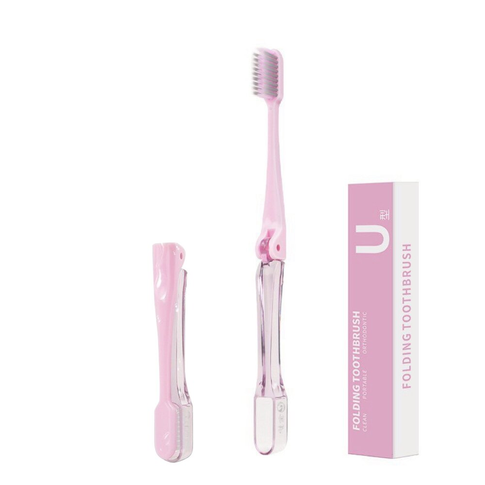 外出攜帶 U型折疊收納 矯正專用 牙套專用 超軟毛牙刷一支-圖片-3