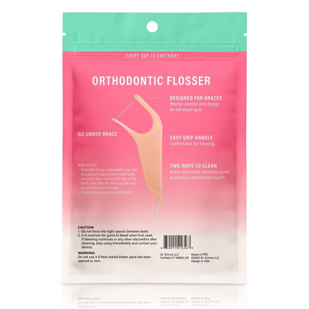 Dr.Emma 矯正牙線棒60支/包(粉) 另有 鴨嘴獸Platypus-圖片-2