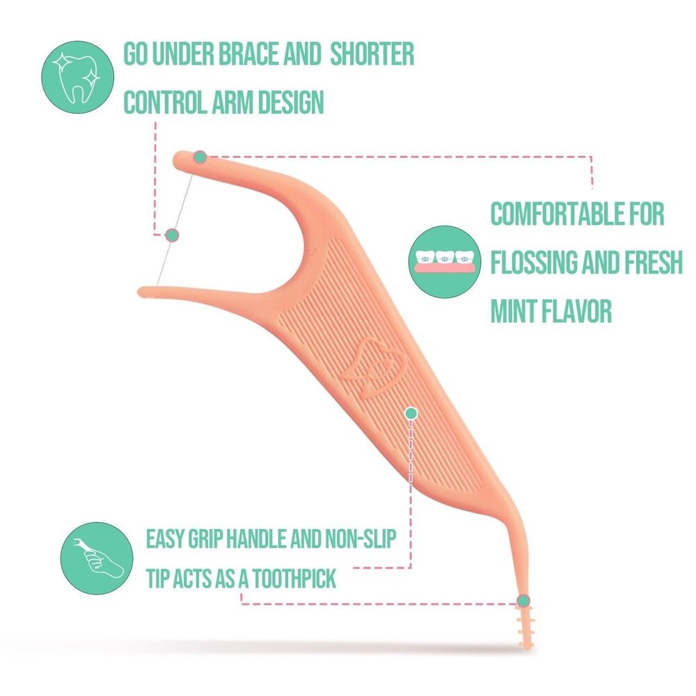 Dr.Emma 矯正牙線棒60支/包(粉) 另有 鴨嘴獸Platypus-圖片-3