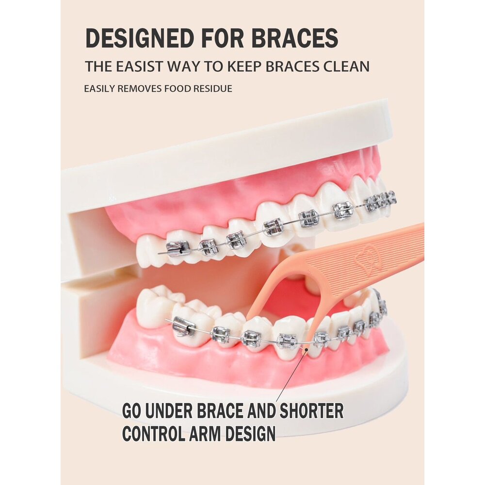 Dr.Emma 矯正牙線棒60支/包(粉) 另有 鴨嘴獸Platypus-圖片-5