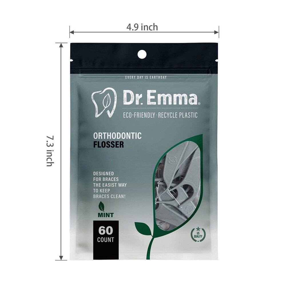 Dr.Emma 矯正牙線棒60支/1包(灰) 另有 鴨嘴獸Platypus-圖片-1