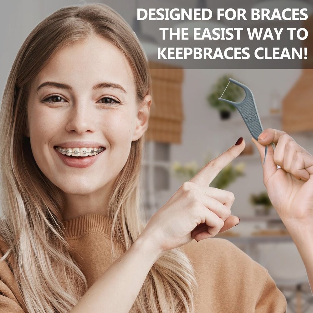 Dr.Emma 矯正牙線棒60支/1包(灰) 另有 鴨嘴獸Platypus-圖片-4