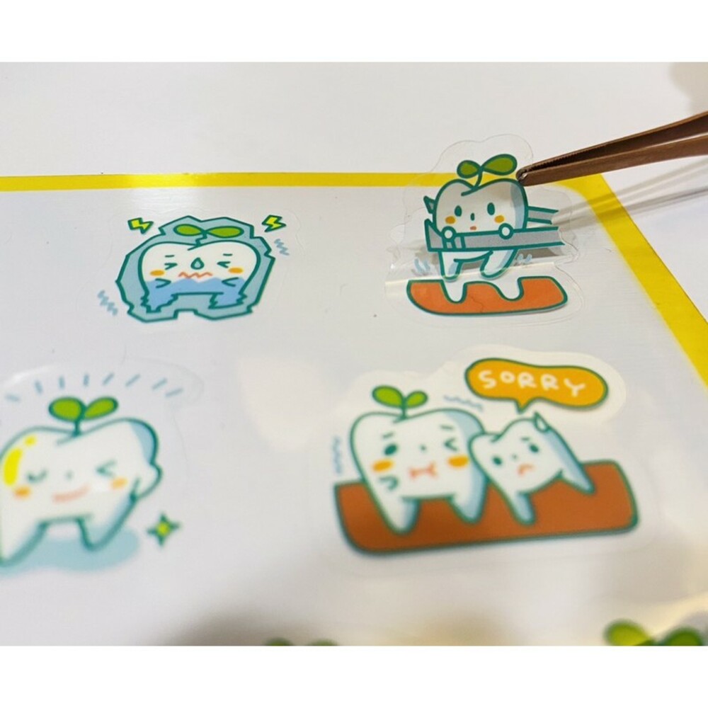 情境透明貼紙一張 牙醫診所小禮物-圖片-3