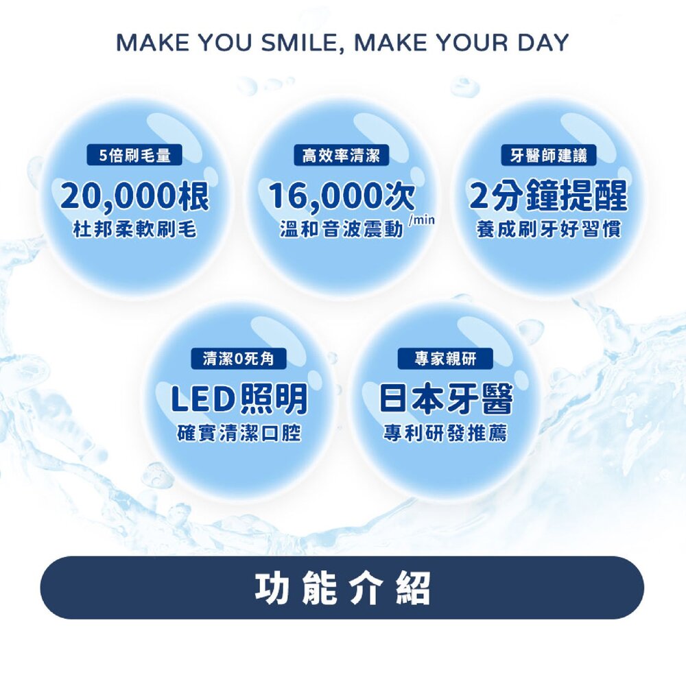 頂級款 Vivatec 創新升級‧5倍清潔力 Mega Ten 360度幼童電動牙刷(海豹)-圖片-3