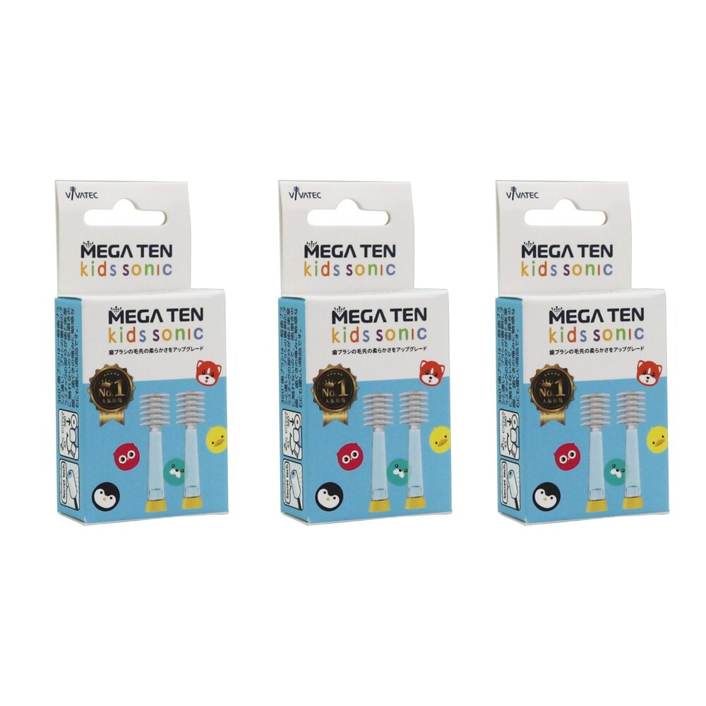 937429776-頂級款 Vivatec 360度深入清潔齒縫 Mega Ten 360度牙刷替換刷頭6入