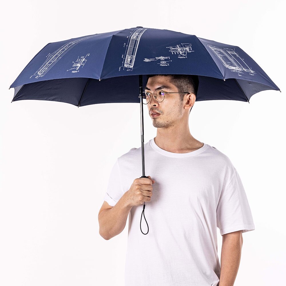12461818893-台中捷運 工程圖輕量自動傘 折疊傘 摺疊傘 大振豐洋傘 小綠綠福利社 台中捷運官方授權商店 TR台灣鐵道