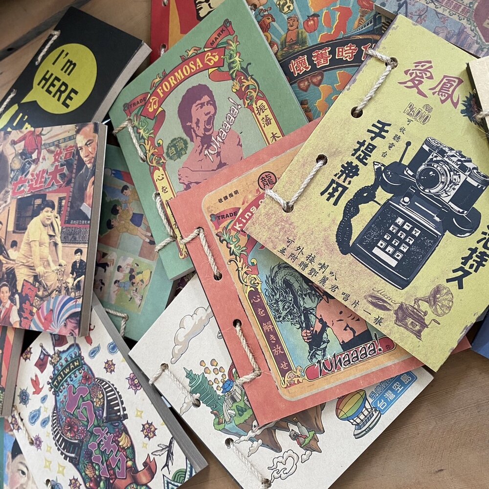 復古懷舊麻繩手札 台灣古早味 空白內頁筆記本 集章本 TR台灣鐵道-圖片-4