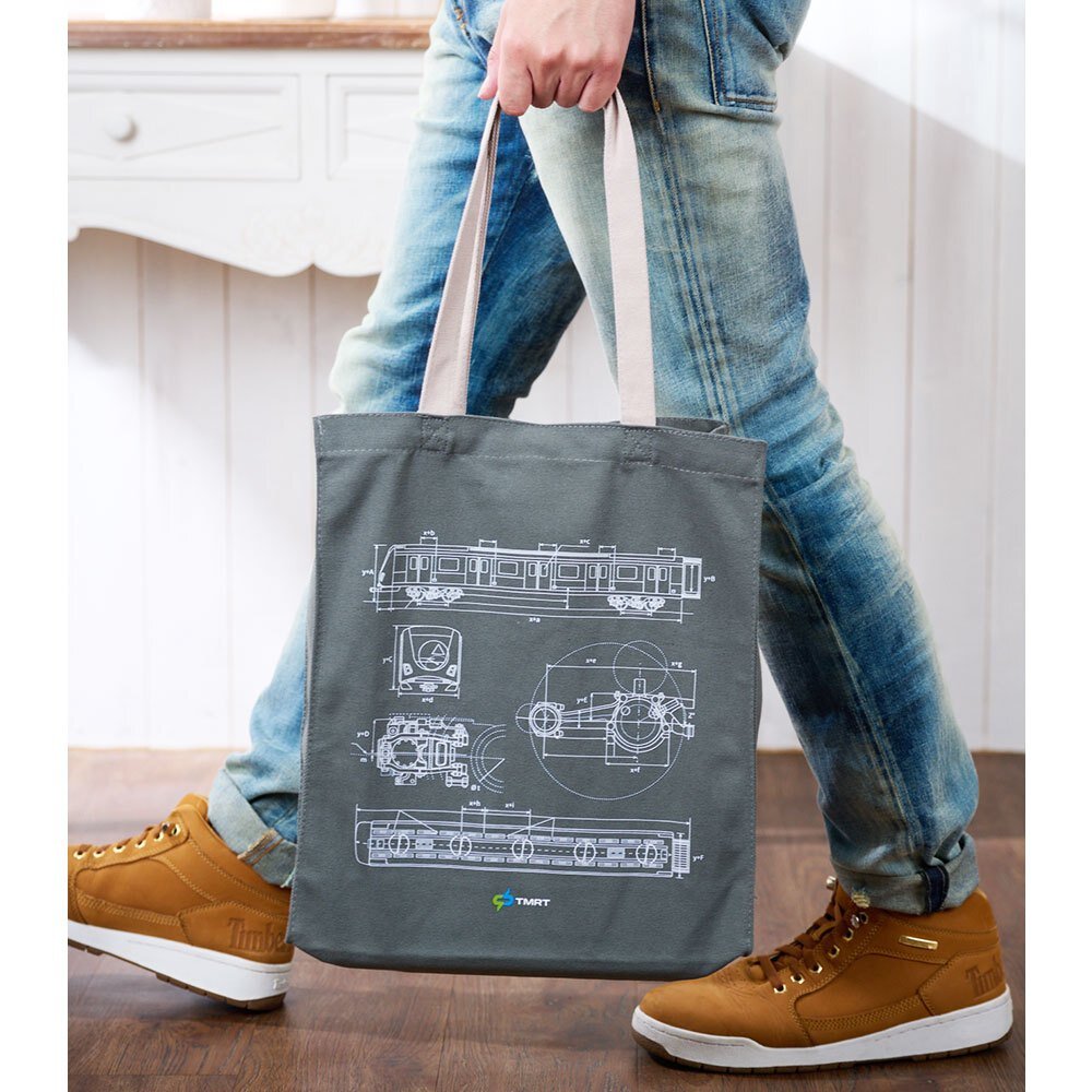 13461802694-台中捷運 台中捷運工程圖帆布袋 文青包 小綠綠福利社 台中捷運官方授權商店 TR台灣鐵道