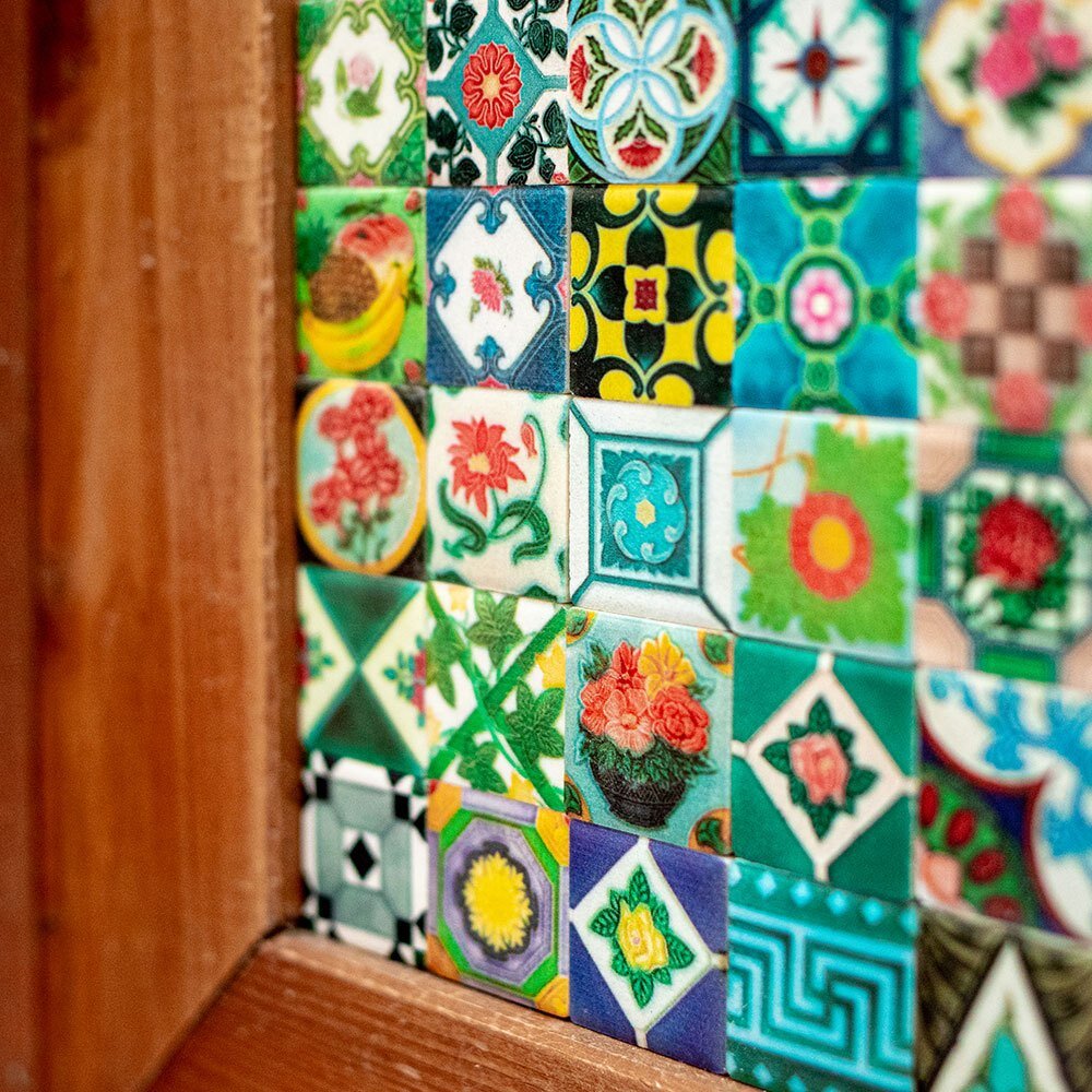 復古花磚磁鐵 台灣老花磚 迷你花磚 冰箱貼 4入一款一組 捧在手心細細呵護1920-1940年間的臺灣記憶 TR台灣鐵道-圖片-2