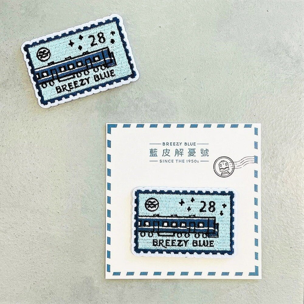 台鐵藍皮解憂號 Breezy Blue 刺繡貼 刺繡布貼 MIT台灣製造 官方授權銷售商店 TR台灣鐵道-圖片-1