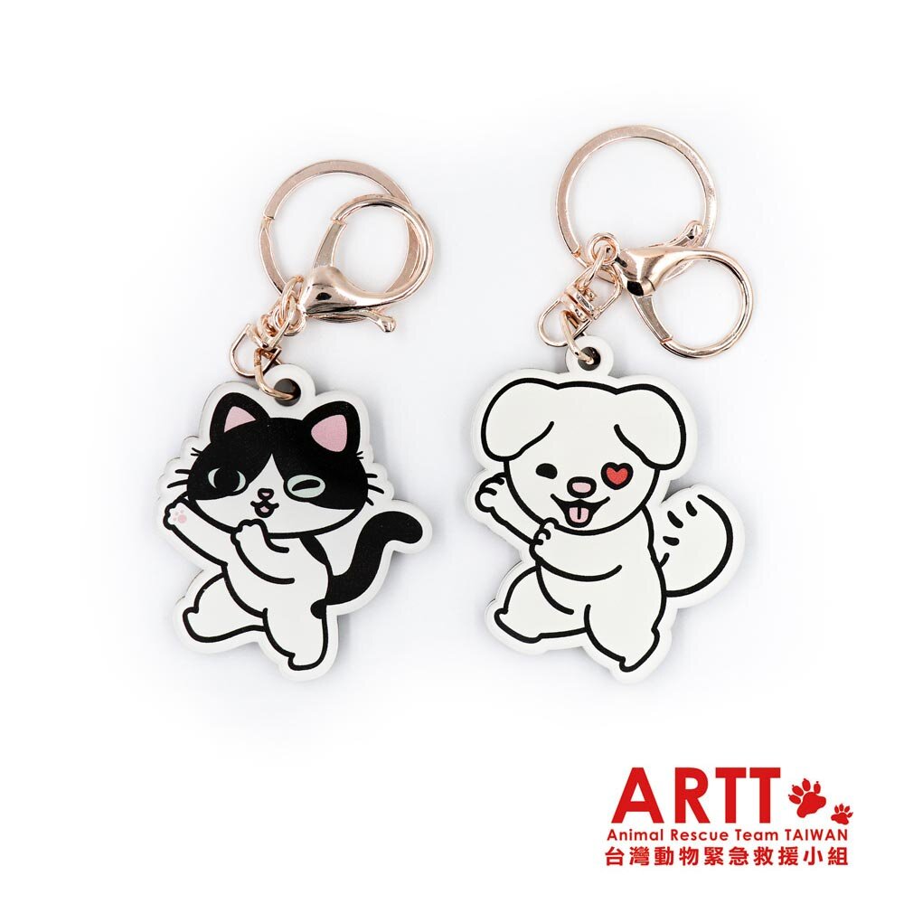 17649490012-ARTT Emma&小牛 壓克力木質鑰匙圈 獨家限量公益義賣 ARTT台灣動物緊急救援小組官方授權商店 TR台灣鐵道