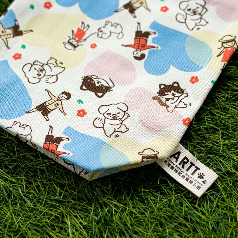 ARTT X 印花樂 inBlooom 飲料提袋 帆布提袋 ARTT台灣動物緊急救援小組官方授權商店 TR台灣鐵道-圖片-3