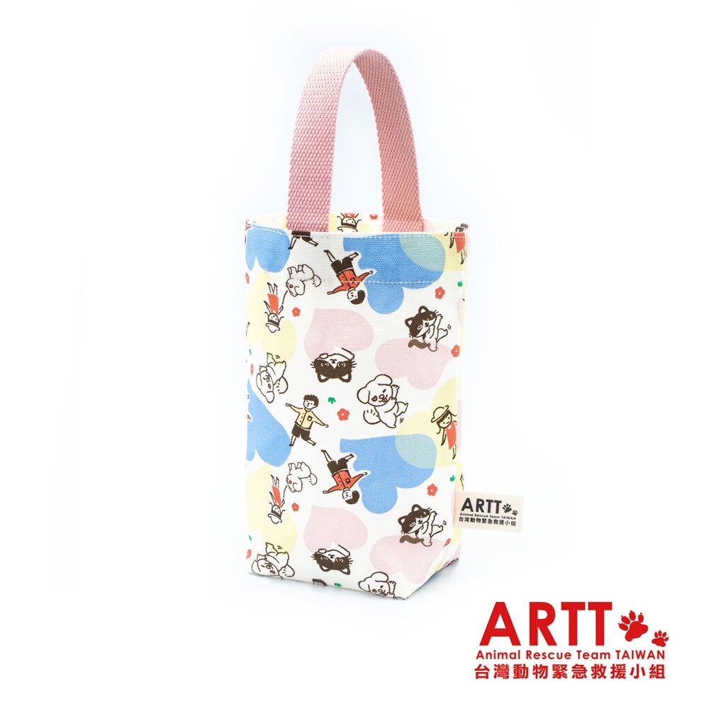 19345582647-ARTT X 印花樂 inBlooom 飲料提袋 帆布提袋 ARTT台灣動物緊急救援小組官方授權商店 TR台灣鐵道