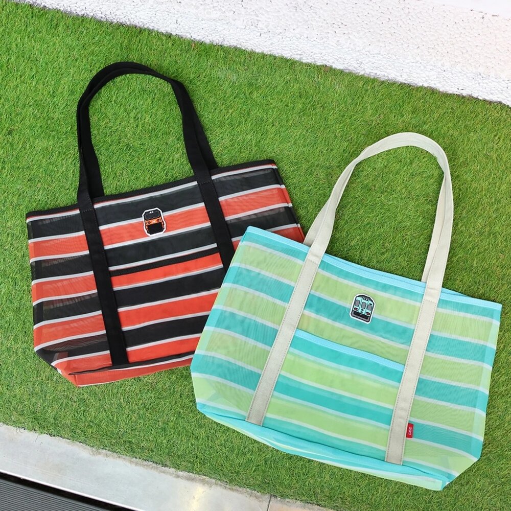 202506250003-山嵐號 海風號 E500 正反雙面刺繡茄芷袋 購物袋 阿嬤ㄟLV 大容量設計 鐵道迷必收款 集創意 TR台灣鐵道