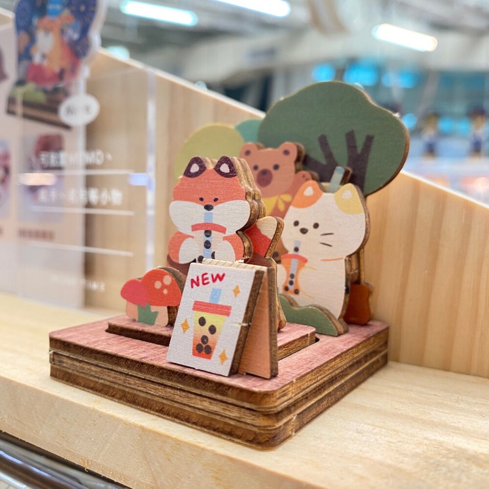 拼風景印章 DIY組裝印章 可愛對話框印章 木製桌面擺飾 可收納名片.便條紙 伴手禮 遊木時光 TR台灣鐵道-圖片-4