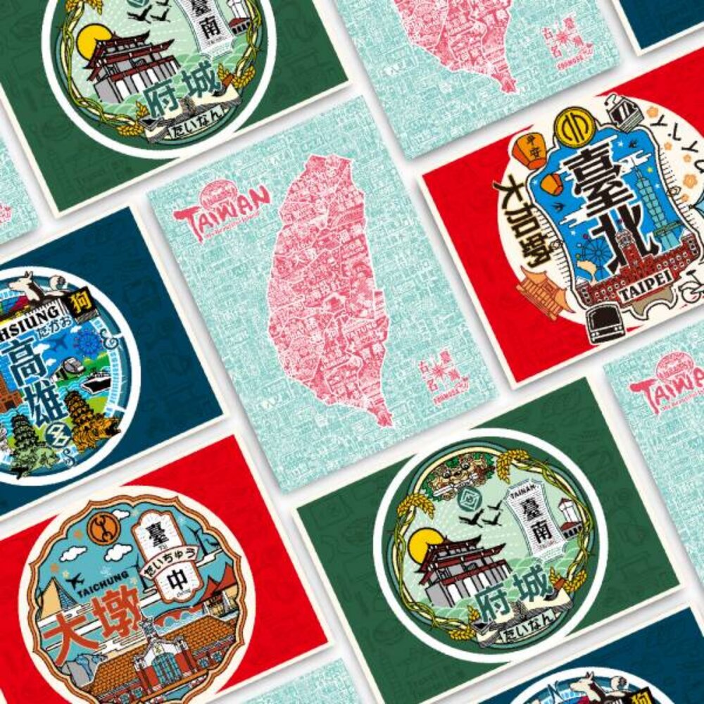 2025081401-台灣明信片 台灣經典元素明信片 台灣特色明信片 台灣味明信片 木子創意 TR台灣鐵道