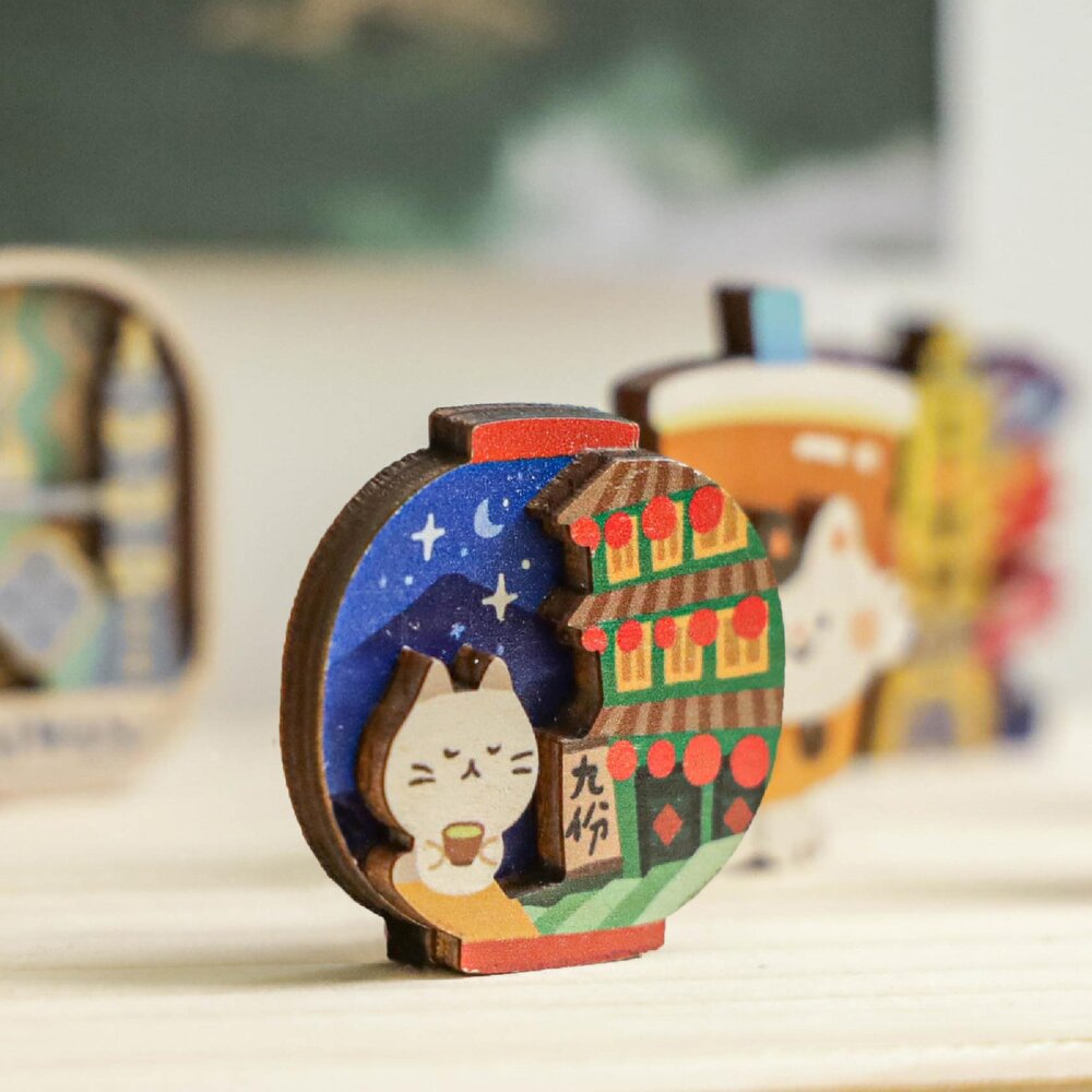 台灣印象 立體木質磁鐵 造型磁鐵 冰箱貼 台灣文創紀念品 國外送禮 印刻研究所 猴子設計 TR台灣鐵道-圖片-2