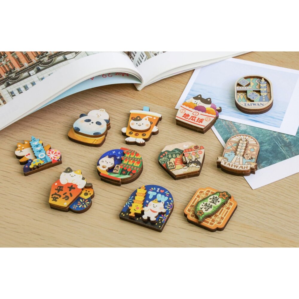 台灣印象 立體木質磁鐵 造型磁鐵 冰箱貼 台灣文創紀念品 國外送禮 印刻研究所 猴子設計 TR台灣鐵道-圖片-4