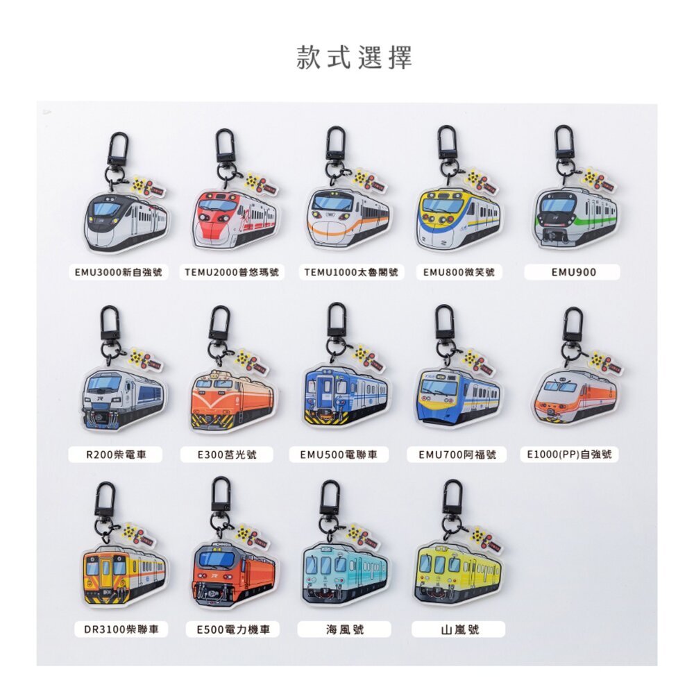 台鐵火車造型壓克力鑰匙圈 台灣火車鑰匙圈 吊飾 台鐵紀念品 臺鐵正版授權 TR台灣鐵道-圖片-4