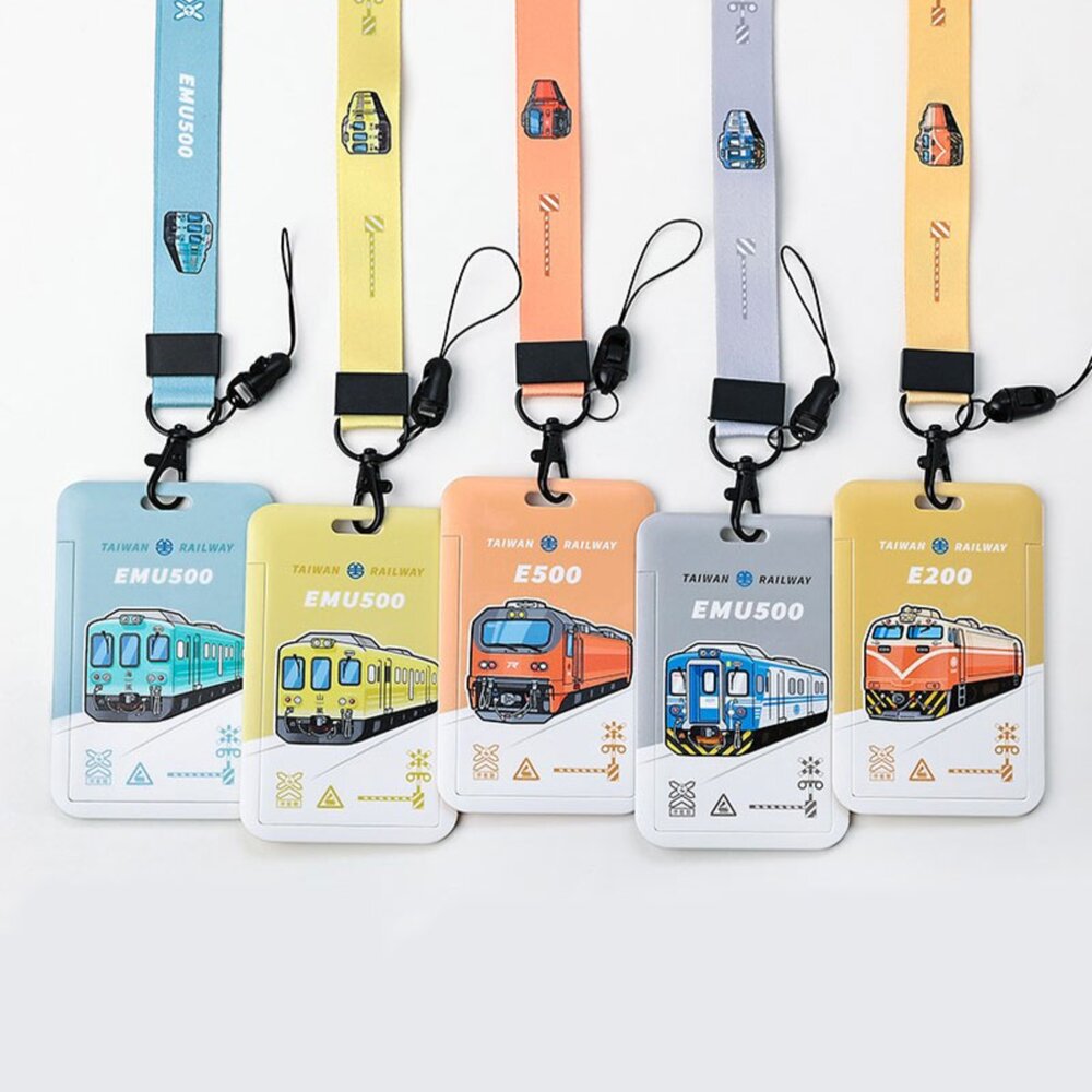 2025091402-台鐵火車證件卡套+掛繩組 悠遊卡套 票卡夾 頸掛吊飾 適用各式交通票卡 臺鐵正版授權 TR台灣鐵道
