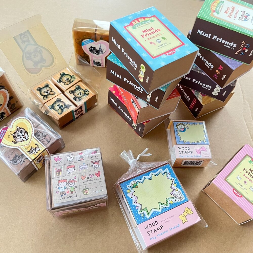 2025091501-micia 美日手藝館 美日印章 DIY組合印章 四入印章 門市福利品出清 橡皮保證未蓋印過 TR台灣鐵道