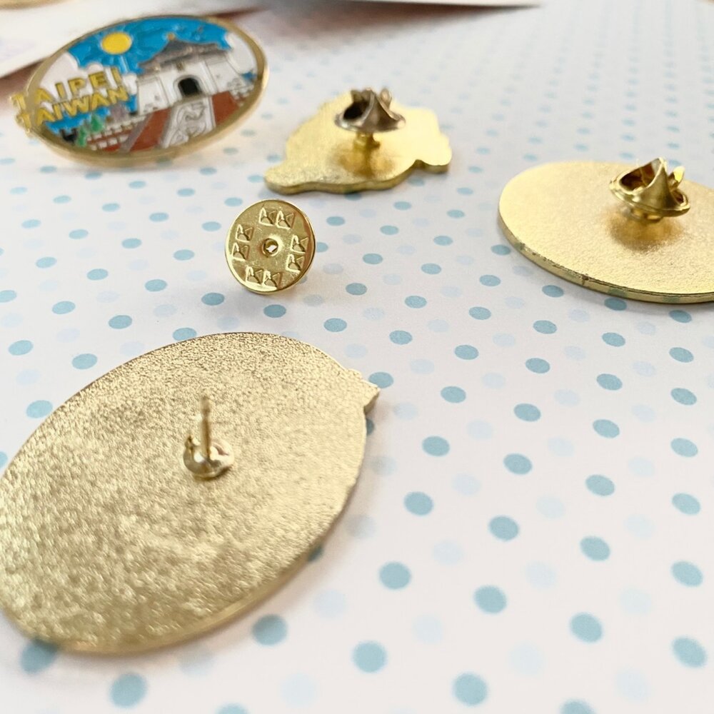 金屬胸章 別針 徽章 珍珠奶茶 台灣景點 紀念品 新格子 TR台灣鐵道-圖片-2