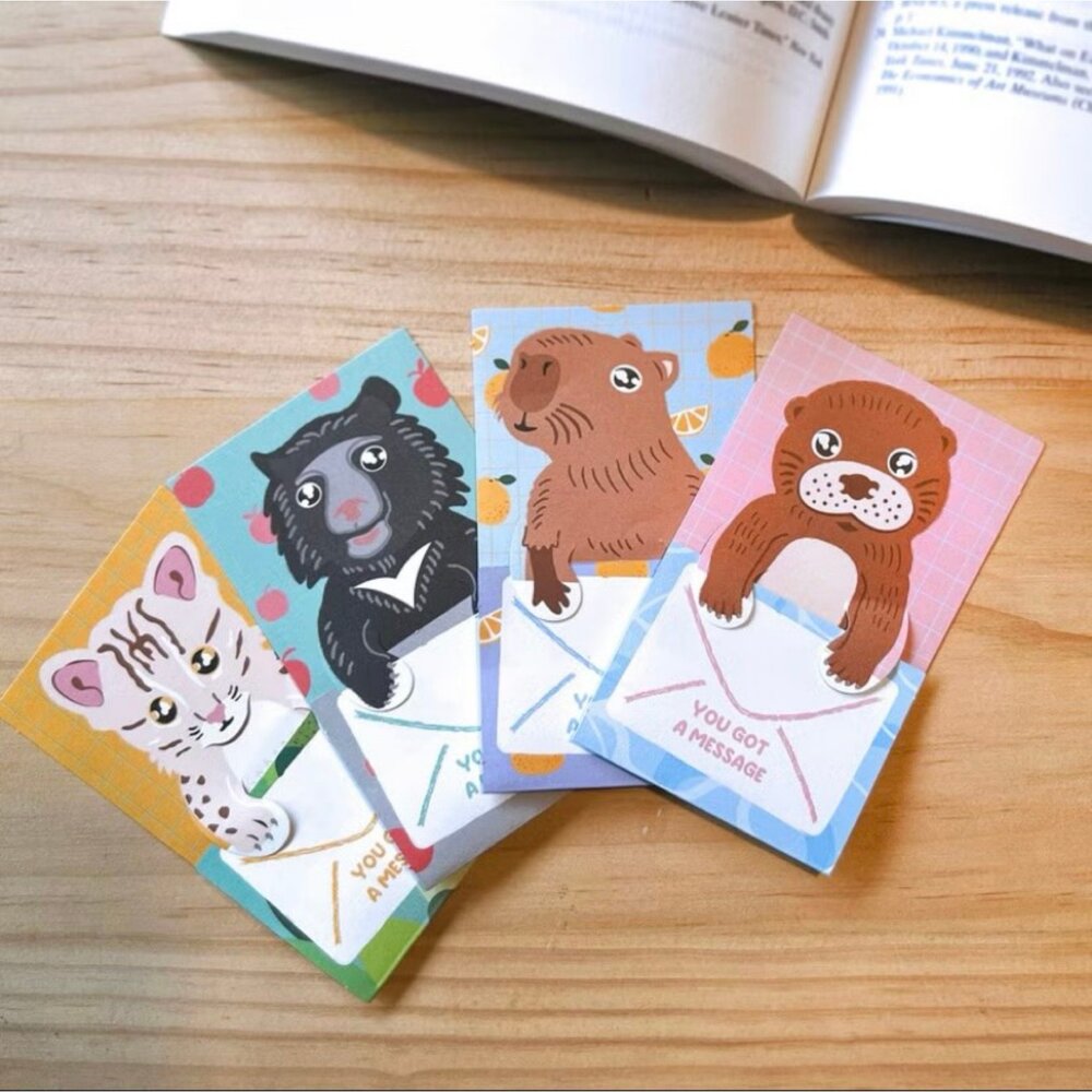 20251009-秘密便籤 折疊式便條紙 造形便條紙 可愛動物便利貼 mark taiwan文創紀念品 TR台灣鐵道