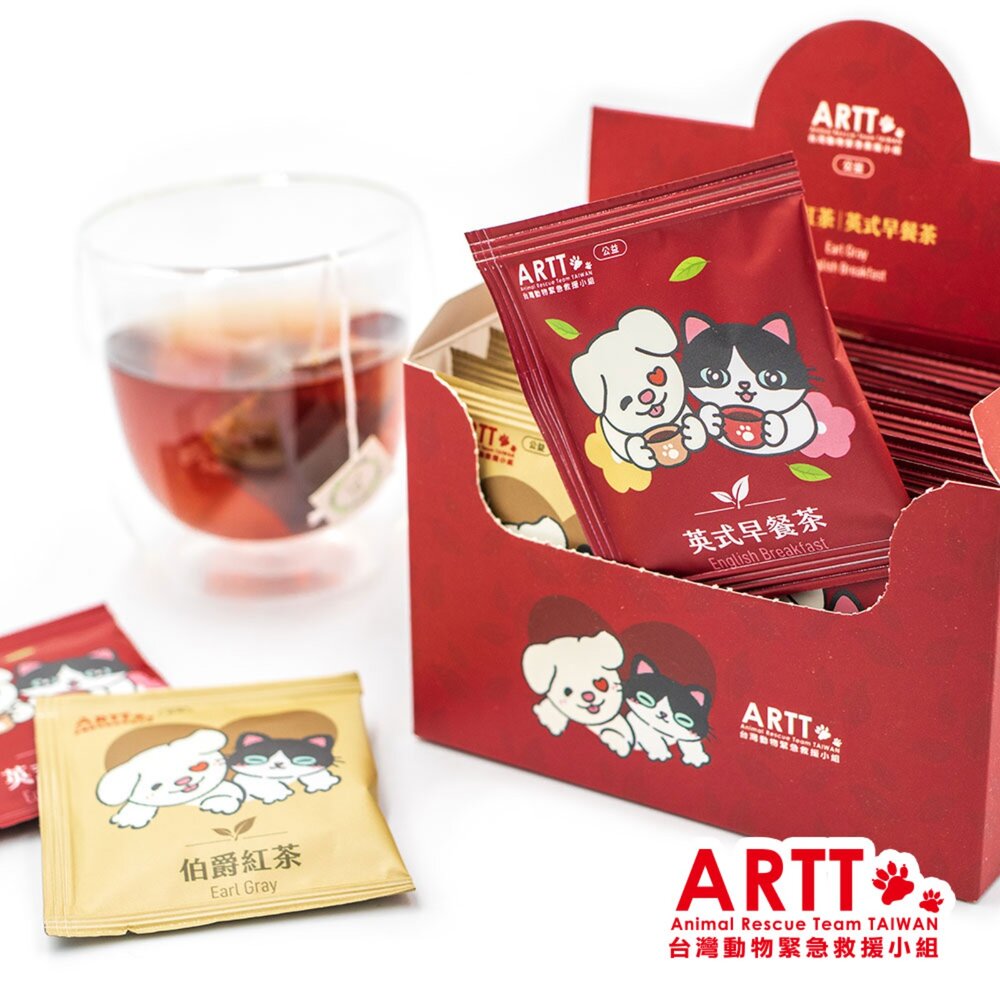 ARTT 伯爵紅茶 英式早餐茶 茶包 16包入 公益限量商品 ARTT台灣動物緊急救援小組 TR台灣鐵道-圖片-2