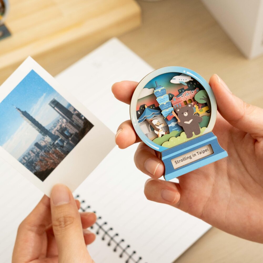 微風景磁鐵 木頭立體吸鐵 冰箱貼 多層次圖案 台灣紀念品 遊木時光 TR台灣鐵道-圖片-2