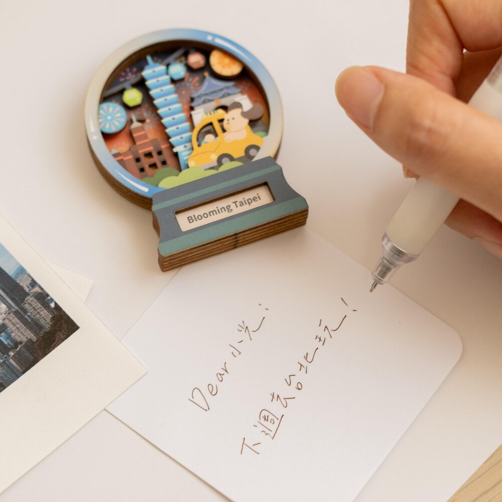 微風景磁鐵 木頭立體吸鐵 冰箱貼 多層次圖案 台灣紀念品 遊木時光 TR台灣鐵道-圖片-3