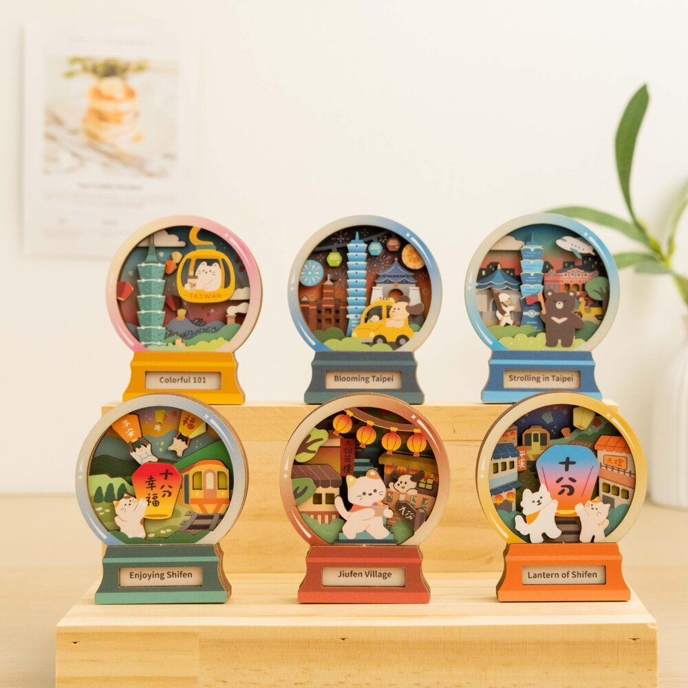 2025111002-微風景磁鐵 木頭立體吸鐵 冰箱貼 多層次圖案 台灣紀念品 遊木時光 TR台灣鐵道