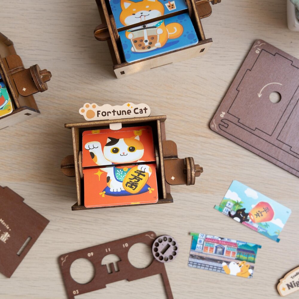 DIY轉轉印畫 自製手動翻頁動畫機 創意手作禮物 台灣紀念品 猴子設計 TR台灣鐵道-圖片-2