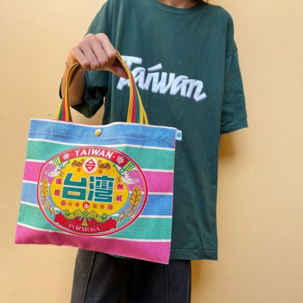嘎嘰手提袋 手工茄芷袋 純棉手提袋 手工網印 質感伴手禮 木子創意 TR台灣鐵道-圖片-3