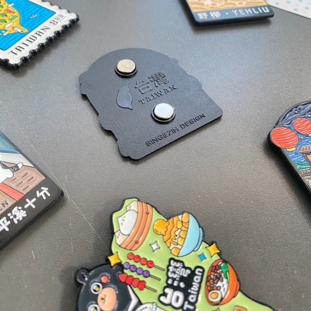 烤漆金屬磁鐵 造型磁鐵 金屬冰箱貼 亮面烤漆吸鐵 台灣紀念品 新格子 TR台灣鐵道-圖片-3