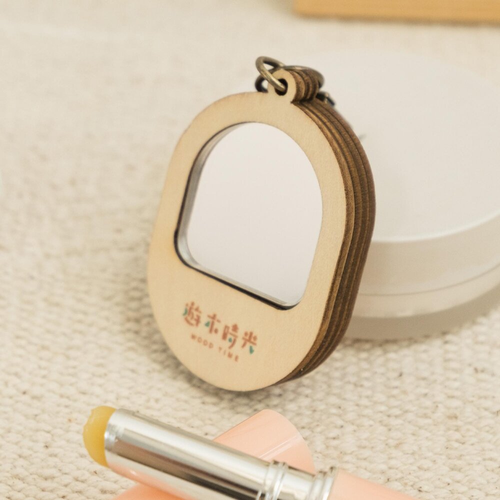 微風景小物鏡 小鏡子鑰匙圈 迷你小鏡子 可愛鑰匙圈 木製鑰匙圈 遊木時光 TR台灣鐵道-圖片-3