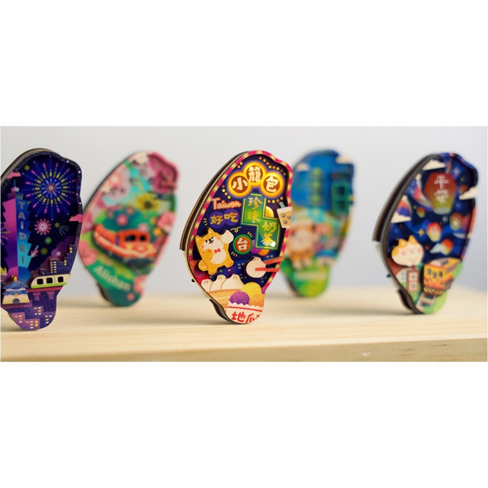 台灣小磁燈 磁鐵小夜燈 造型磁鐵 台灣景點 復古台灣 紀念品 猴子設計 TR台灣鐵道-圖片-3