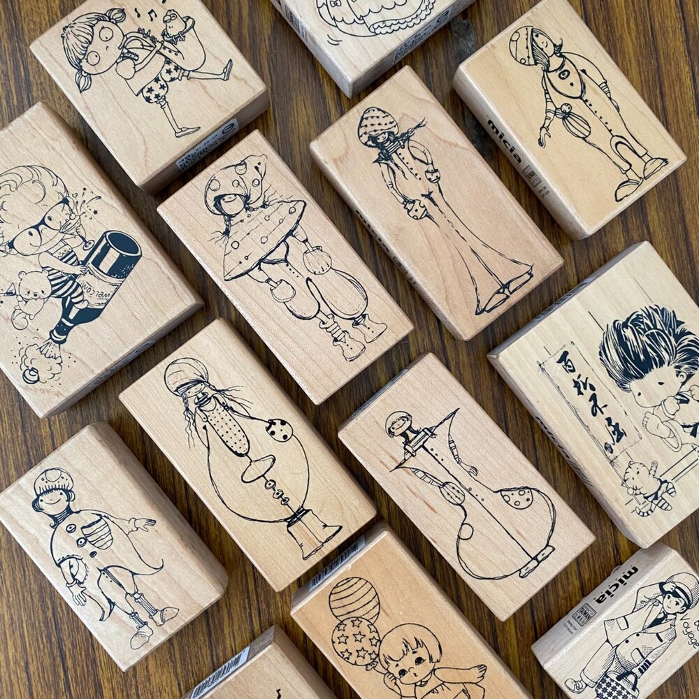  Micia 美日手藝館 美日印章 楓木印章 散裝印章 人像圖案 門市福利品出清 橡皮保證未蓋印過 TR台灣鐵道