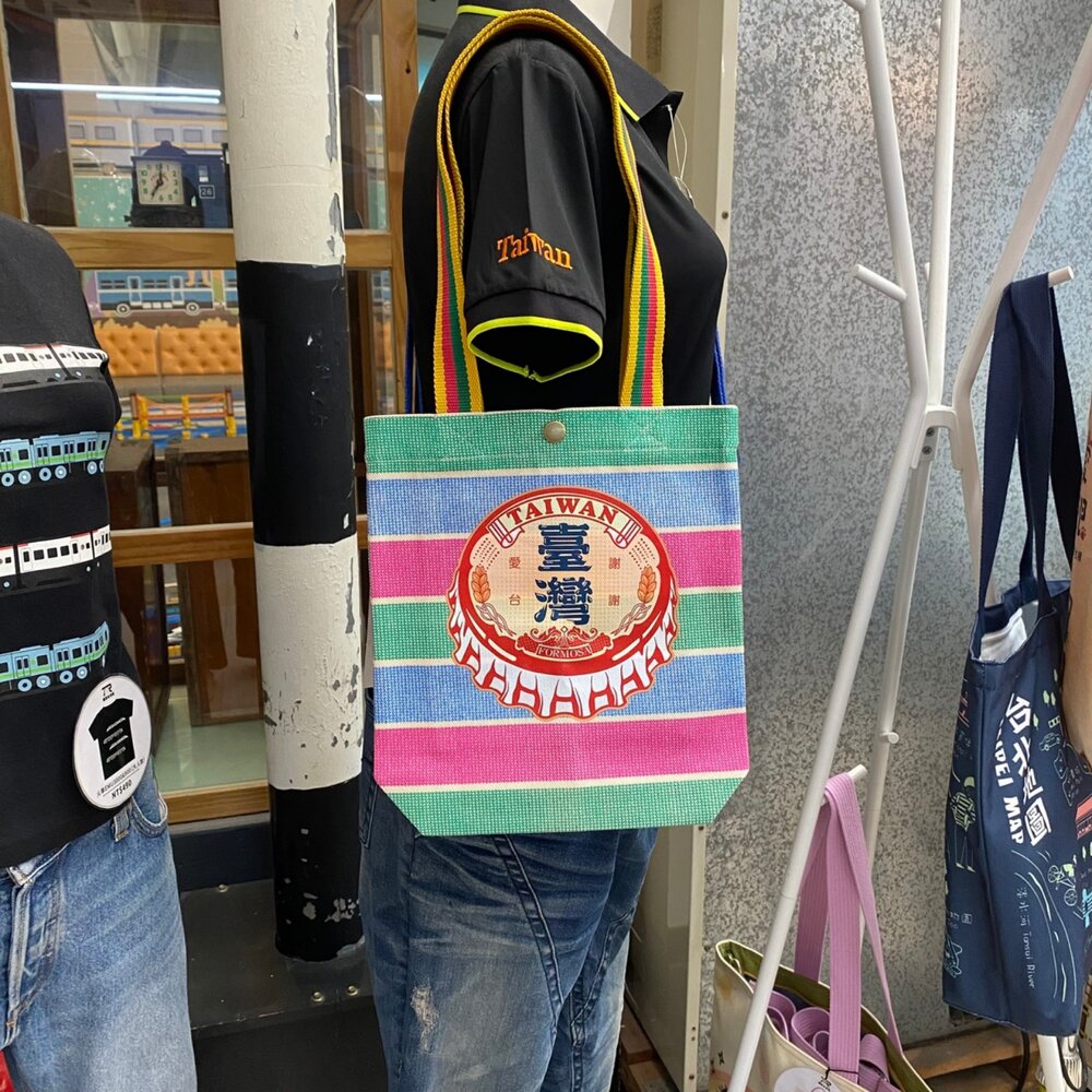 嘎嘰肩揹提袋 純棉帆布 純棉手工茄芷袋 茄芷手提袋 台灣製造 木子創意 TR台灣鐵道-圖片-3