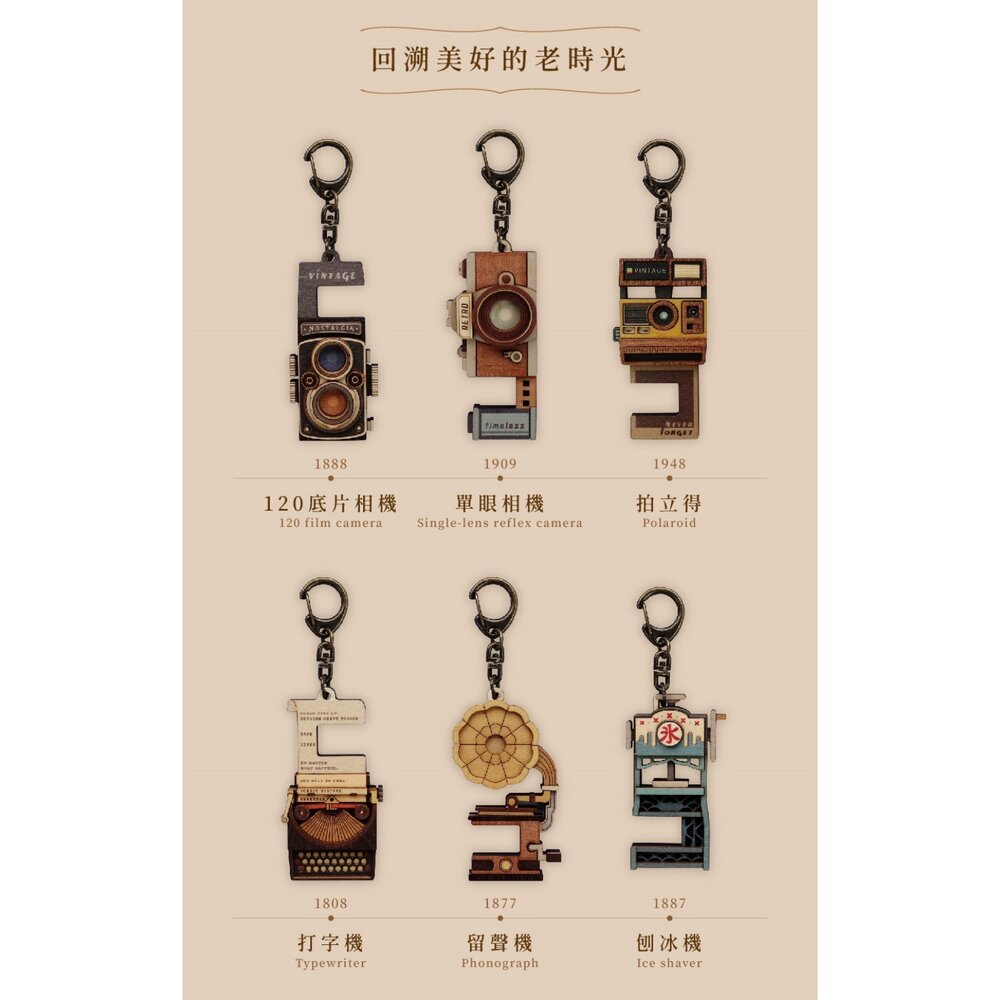老時光手機架 木頭手機架 木頭鑰匙圈 懷舊復古系列 紙盒包裝 遊木時光 TR台灣鐵道-圖片-5