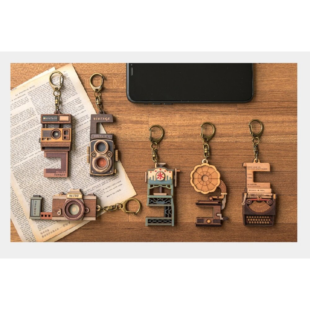  老時光手機架 木頭手機架 木頭鑰匙圈 懷舊復古系列 紙盒包裝 遊木時光 TR台灣鐵道