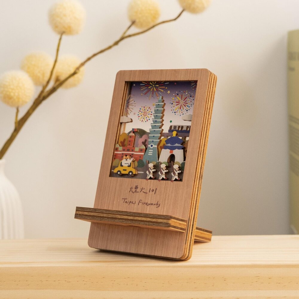 微風景手機架 名片架 台灣印象 台灣旅遊紀念品 桌面擺飾 多功能收納 遊木時光 TR台灣鐵道-圖片-4