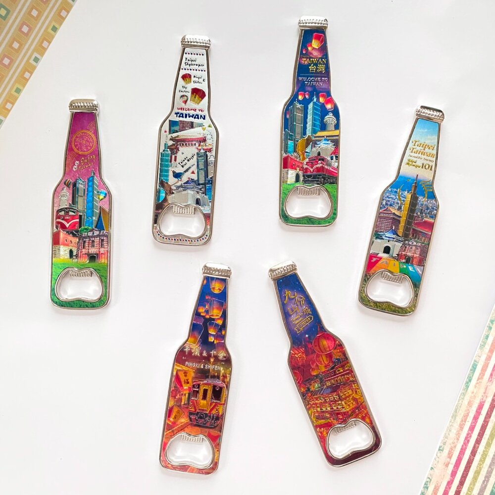  造型鋁箔開瓶器冰箱貼 造型開瓶器 磁吸冰箱貼 台灣景點 台灣紀念品 新格子 TR台灣鐵道