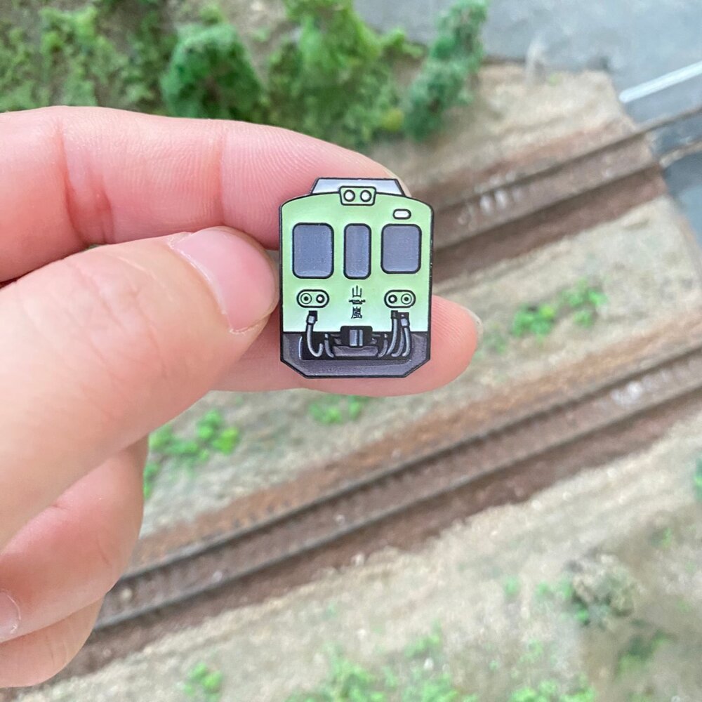 火車烤漆金屬徽章 台鐵火車徽章 台鐵火車別針 迷你金屬徽章 迷你火車別針 新格子 TR台灣鐵道-圖片-3