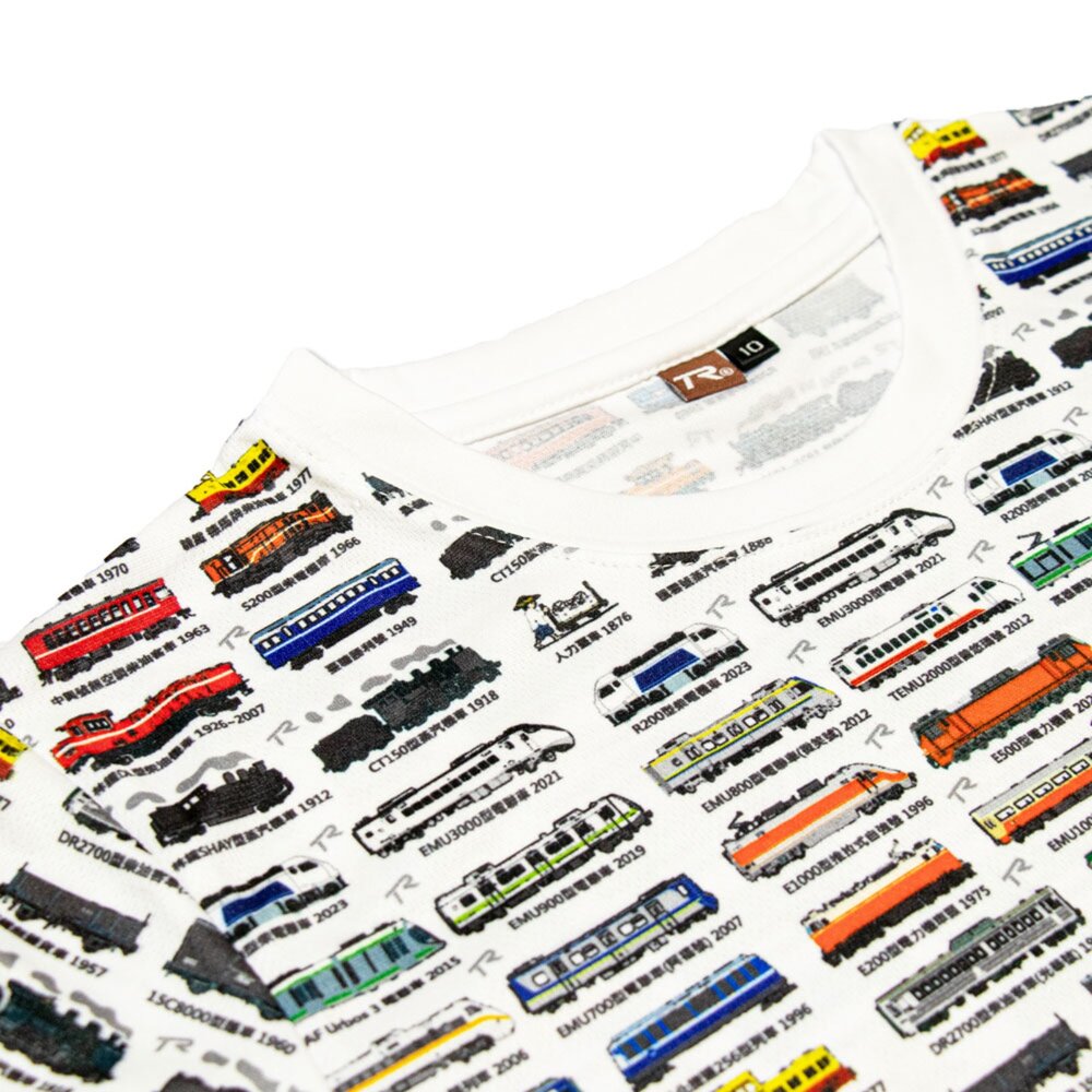 台鐵火車T恤 台灣火車圖鑑 T-Shirt 童裝 親子裝 速乾排汗輕量衣 MIT台灣製造 TR台灣鐵道-圖片-2