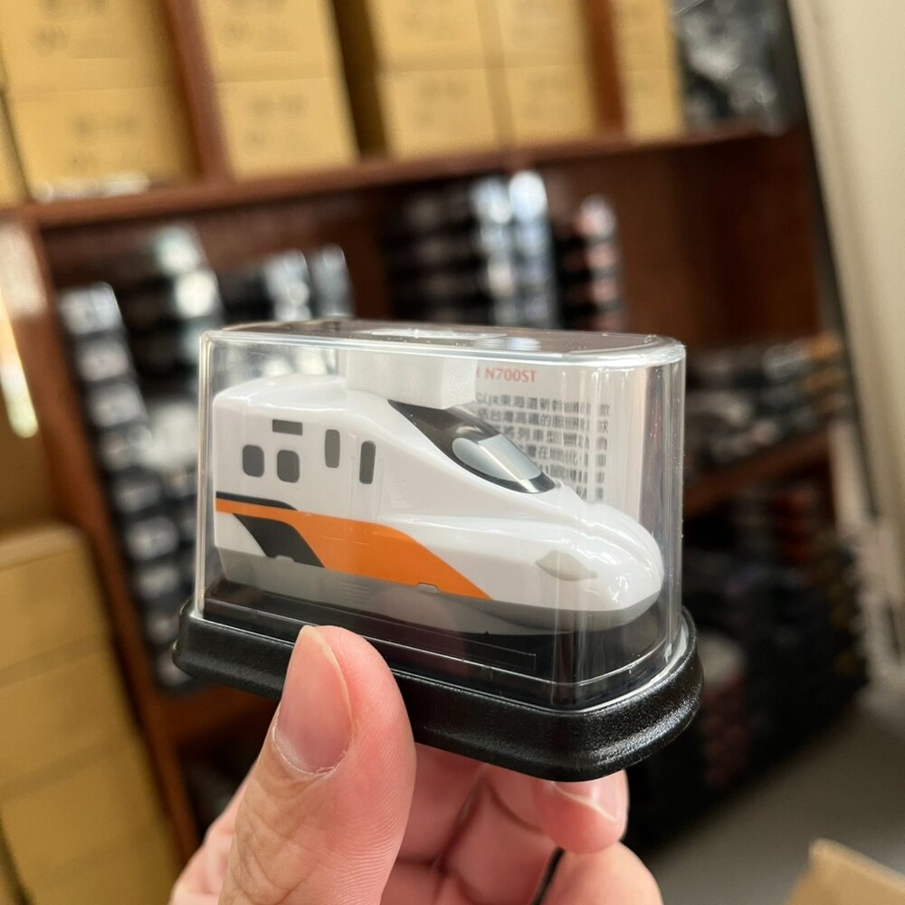台灣高鐵 N700ST型 鐵支路迴力小火車 迴力車 火車玩具 壓克力盒裝 QV115 TR台灣鐵道-圖片-1