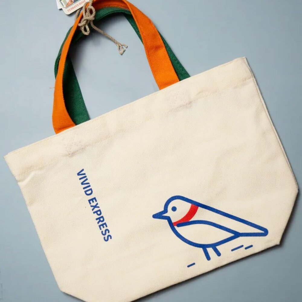 23365059456-阿里山林鐵 栩悅號 帆布袋(小) 20cm 便當袋 購物袋 官方授權銷售商店 TR台灣鐵道