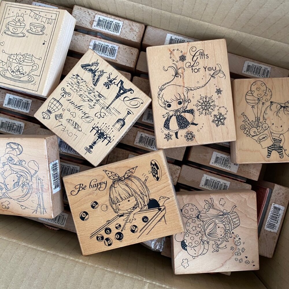 23663968951-Micia 美日手藝館 美日印章 人物系列 楓木印章 散裝印章 門市福利品出清 橡皮保證未蓋印過 TR台灣鐵道