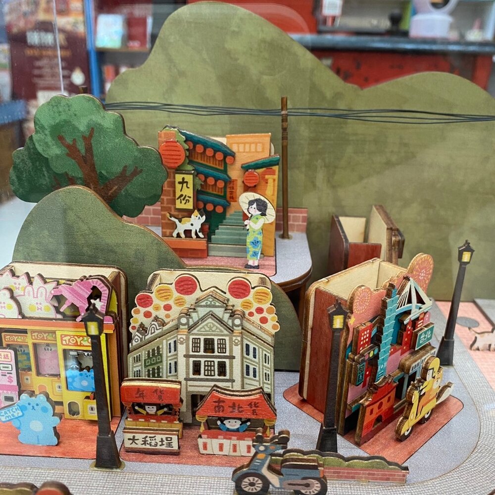 台味生活 復古懷舊 迷你柑仔店 DIY桌上收納組 可與黑松柑仔店搭配擺放成一條迷你台灣老街 猴子設計 TR台灣鐵-圖片-2