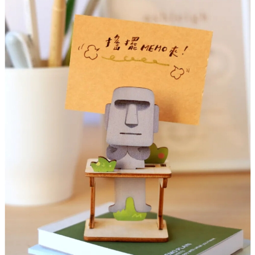 搖擺MEMO夾 DIY便條紙夾 療癒擺飾 桌上小物 留言夾 猴子設計 TR台灣鐵道-圖片-1